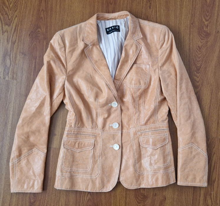 Пиджак кожаный винтаж