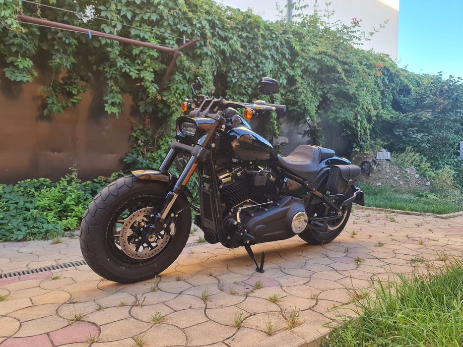 Harley Davidson Fat Bob 114 power cruiser.