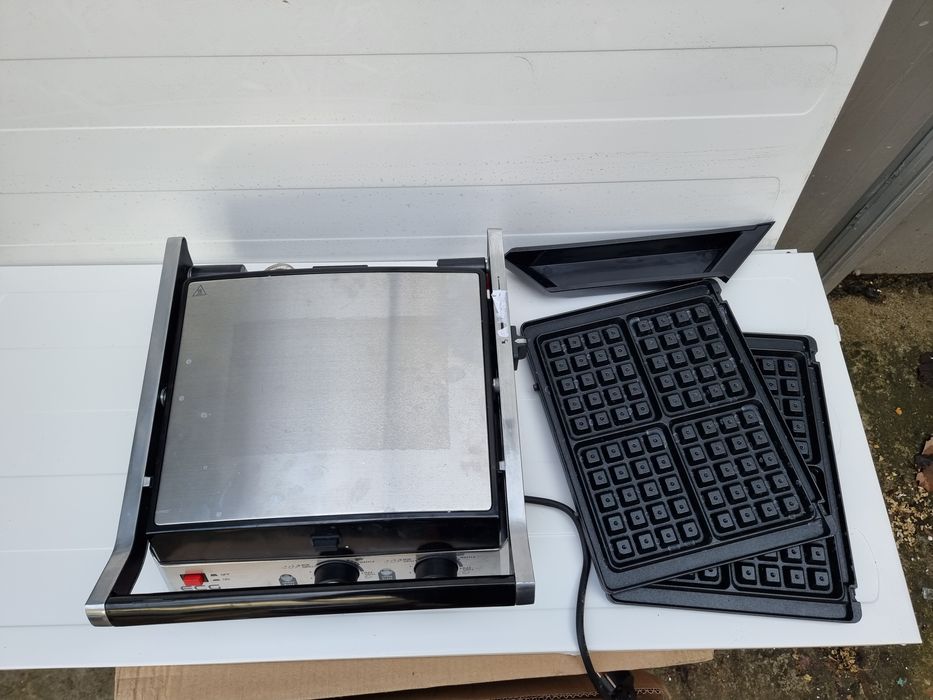 Grill si Vafe ECG KG 2033 DUO, 2000 W, 2 termostate independente