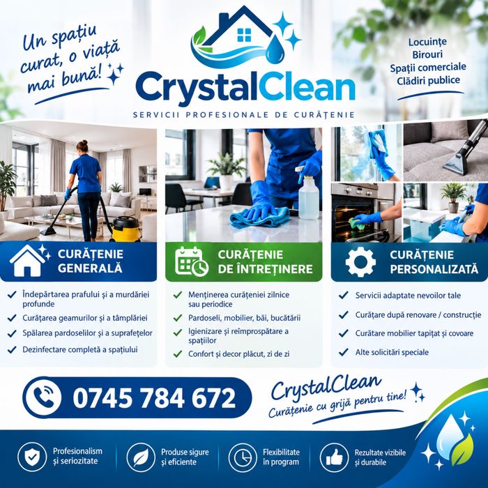 CrystalClean- curatenie case si apartamente Brasov
