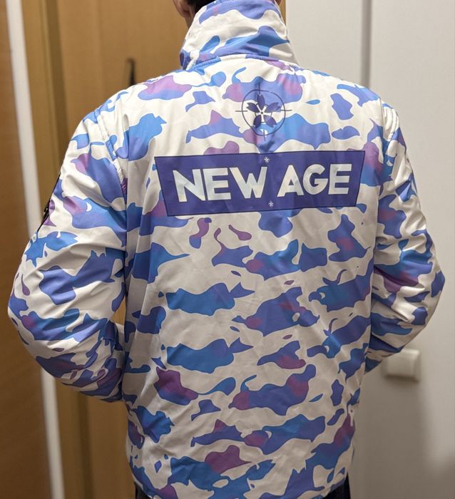 Geaca de iarna Free Fire New Age, model exclusiv, albastru-alb, M,noua