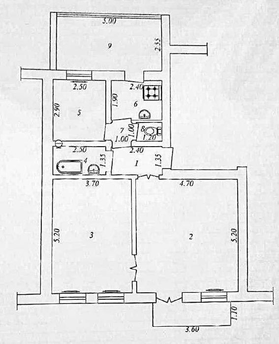 3-х комнатная квартира на Ц-2 ID: 3387