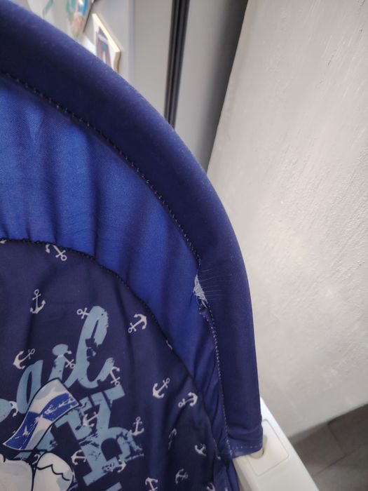 Бебешки Шезлонг LORELLI Alex Dark Blue Hippo с табла