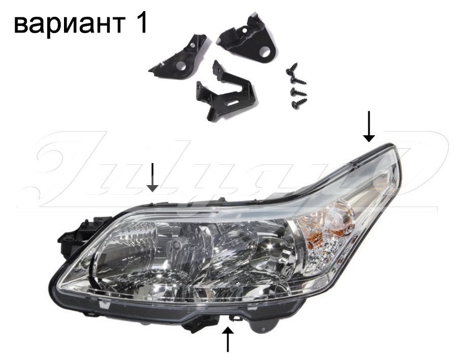 Щипки (водачи, крепежи) за закрепване на фар за CITROEN C4 MK1