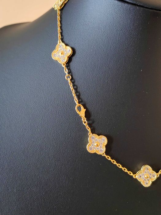 Дамско златно колие с 10 детелини Van Cleef & Arpels VCA