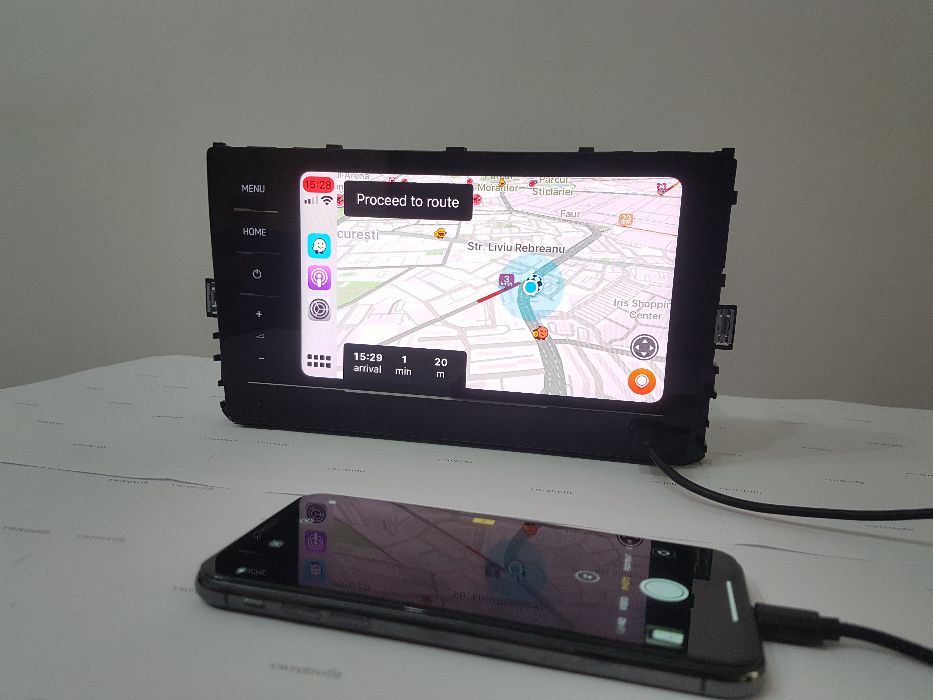 NOU MIB2 VW CarPlay Navigatie RCD520 VW Golf 7 Passat B8 MIB 2 8" inch