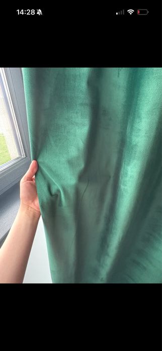 Draperie de Textura Groasa 90% Blackout Verde Calitate impecabilǎ