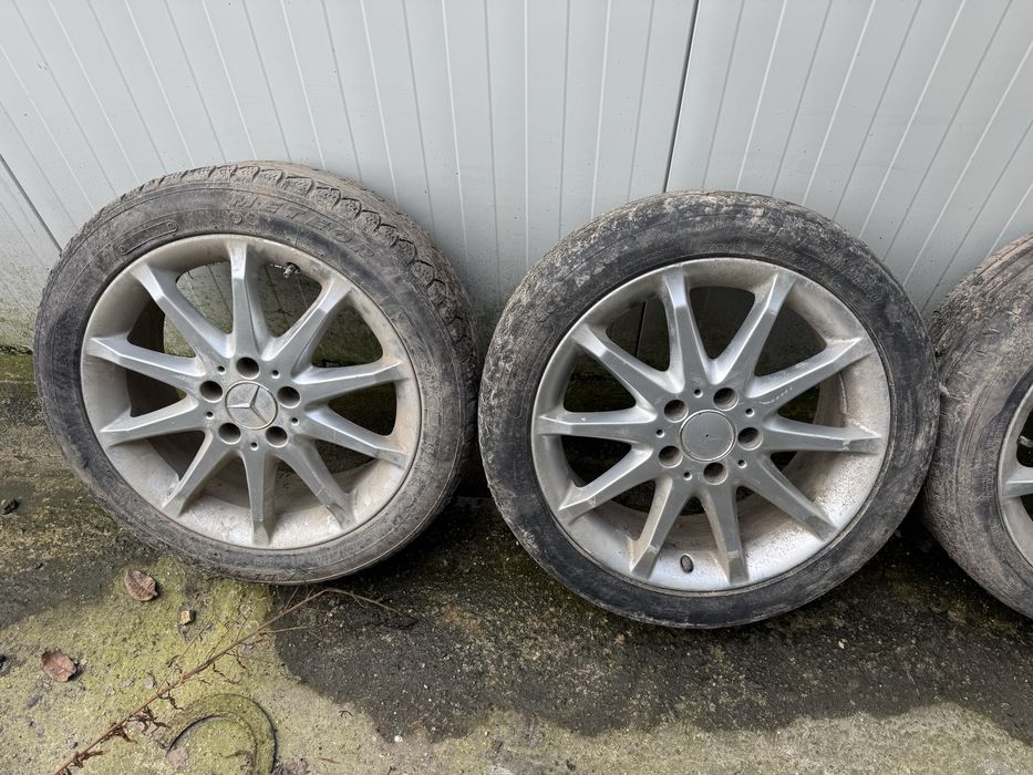 4 бр оригинални джанти 5х112  Mercedes 17ки с гуми подарък 215/45/17
