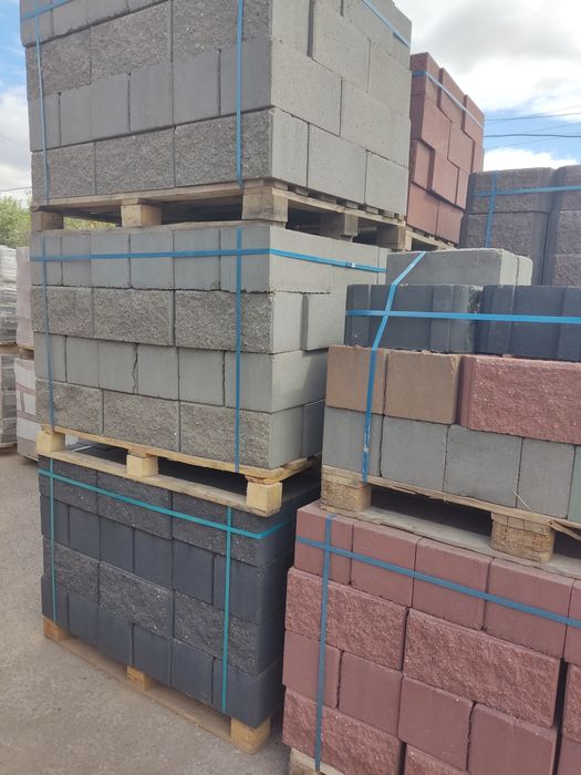 Заборные блоки различные цвета и размеры