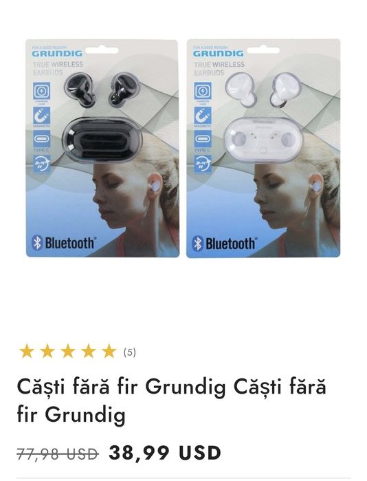 Căști bluetoth nou