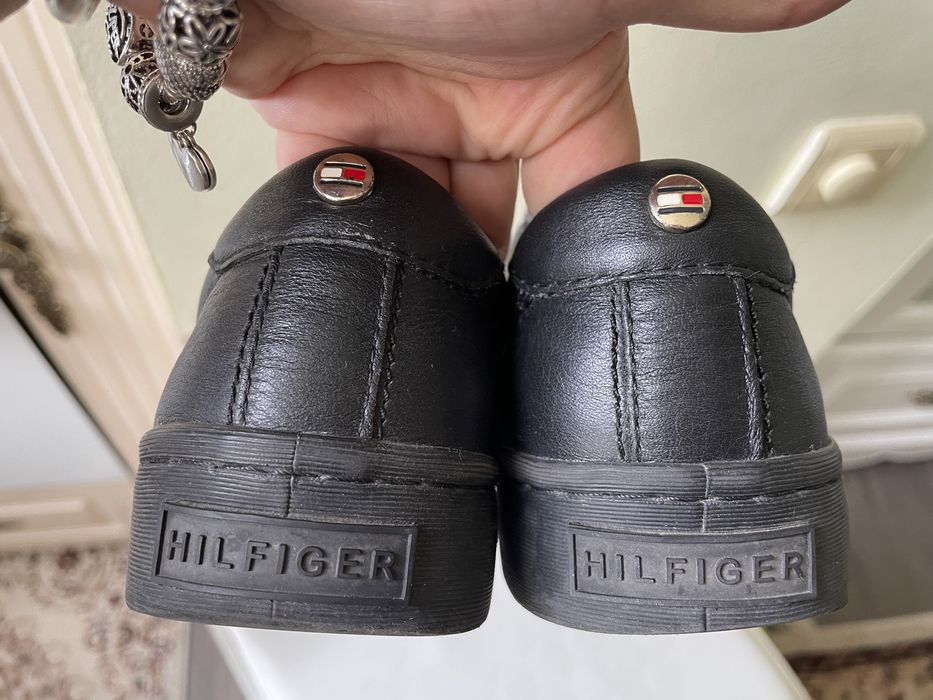 Кожанные кеди tommy hilfiger