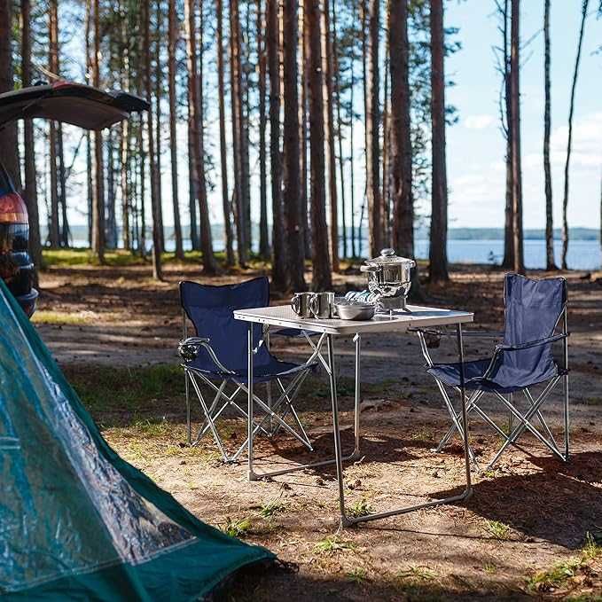 SONGMICS Комплект от 2 сгъваеми къмпинг стола