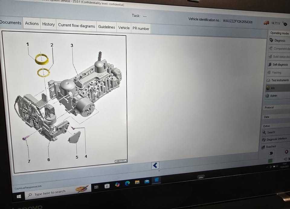 Odis vas 6154 laptop diagnoza auto vw skoda audi seat