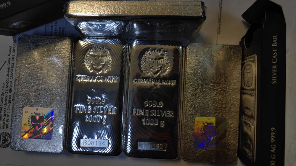 Lingou ARGINT 9999, 1kg, 1000g, Holograma, Sigilat, Pret 7% sub Tavex
