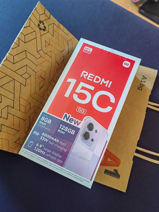 Redmi 15C 5G,8GB RAM,128GB ROM,6000mAh,33w fast charging,120Hz refresh rate