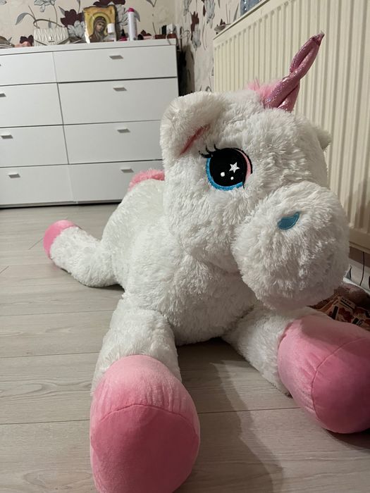 Голяма плюшена играчка еднорог -115см
