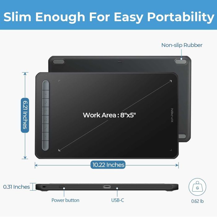 Новинка! Графический Планшет Xp-Pen Deco M Проводной  Черный