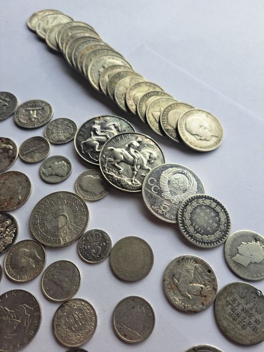 Lot Monede argint 433 grame