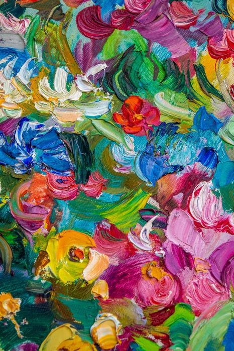 Картина "Светлый букет" Холст, масло. 60х60 см