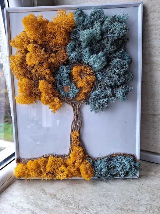 Изработка на картини / подаръчета за повод  от скандинавски мъх