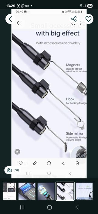 Vand  camara endoscopica INSKAM noua cablu 5m