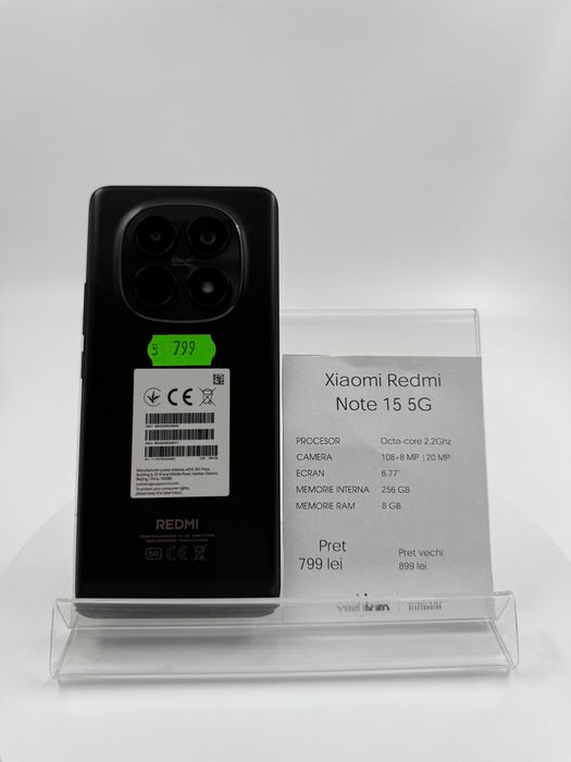 Xiaomi Redmi Note 15 5G 256 GB Garantie 24 luni CashBox