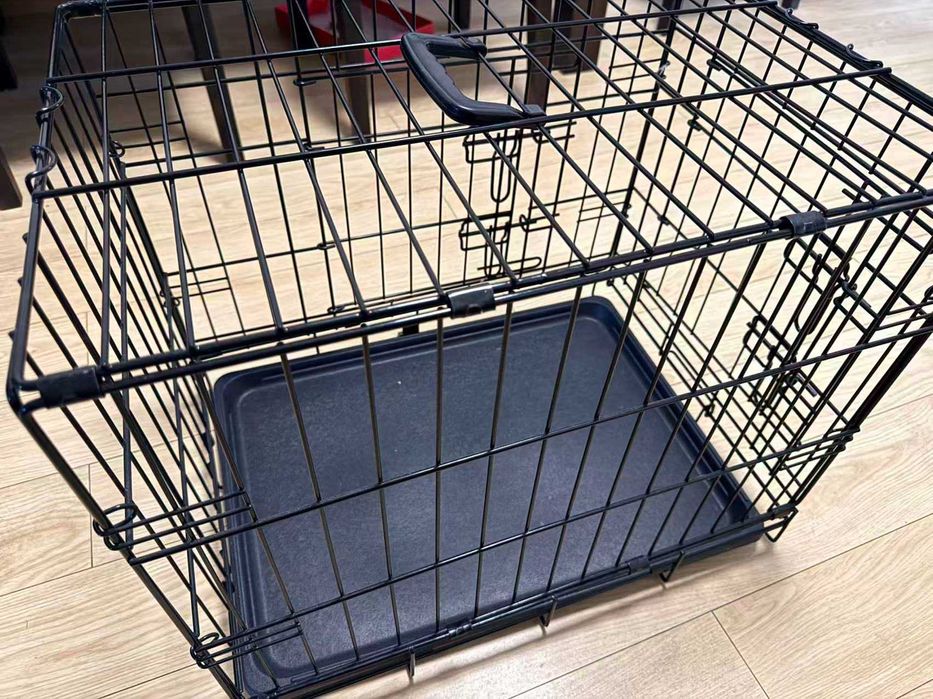 Кучешка клетка почти нова 60x43x50 см със тава