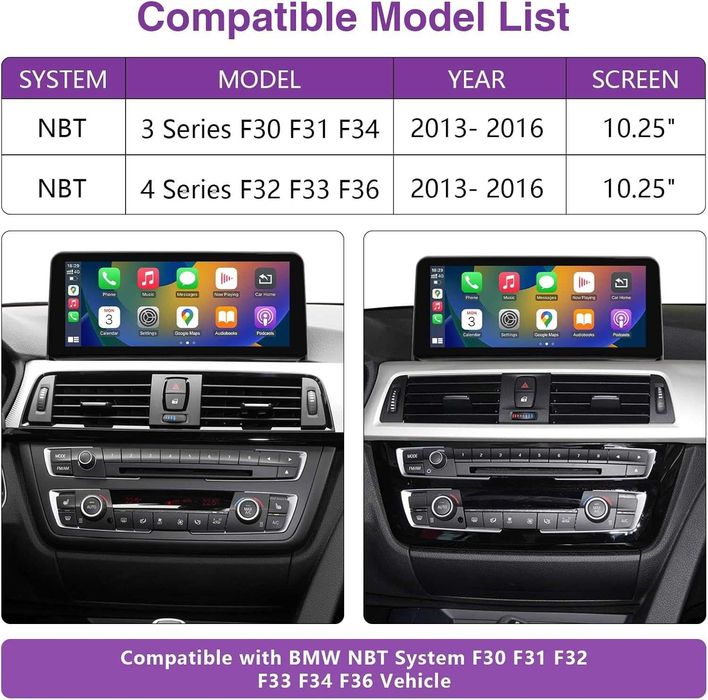 Мултимедия за BMW 3 4  NBT F30 F31 F32 F33 F34 F36 Android навигация