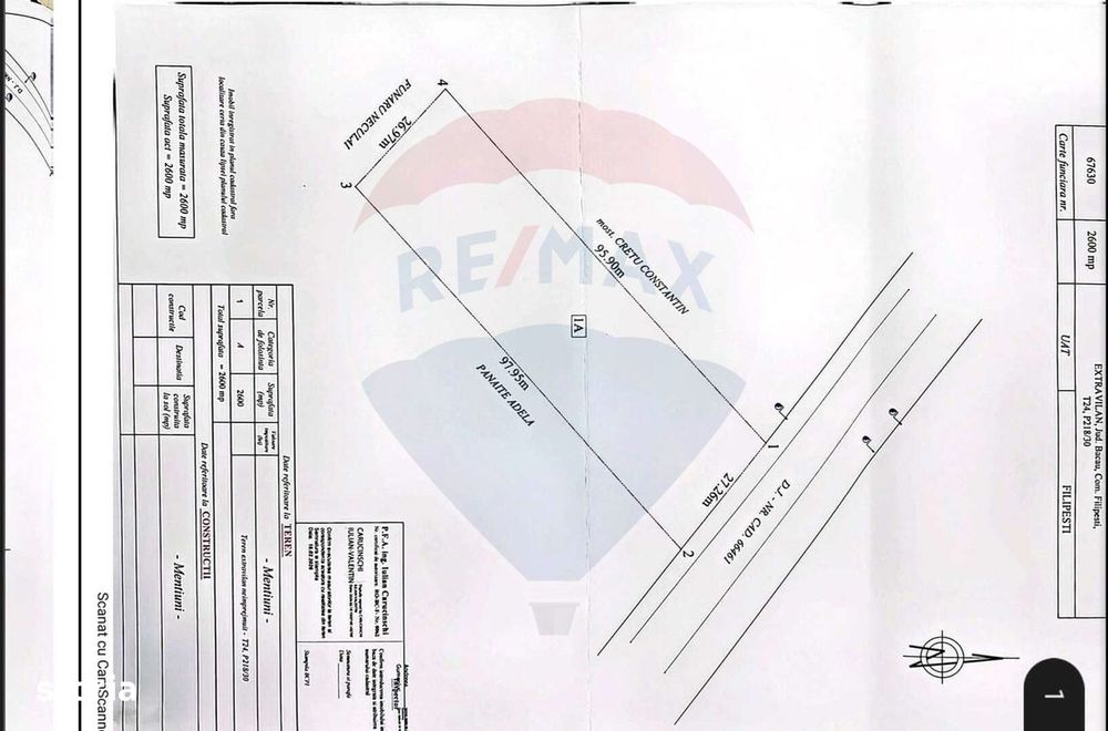 Teren 2,600mp Filipesti / Bacau