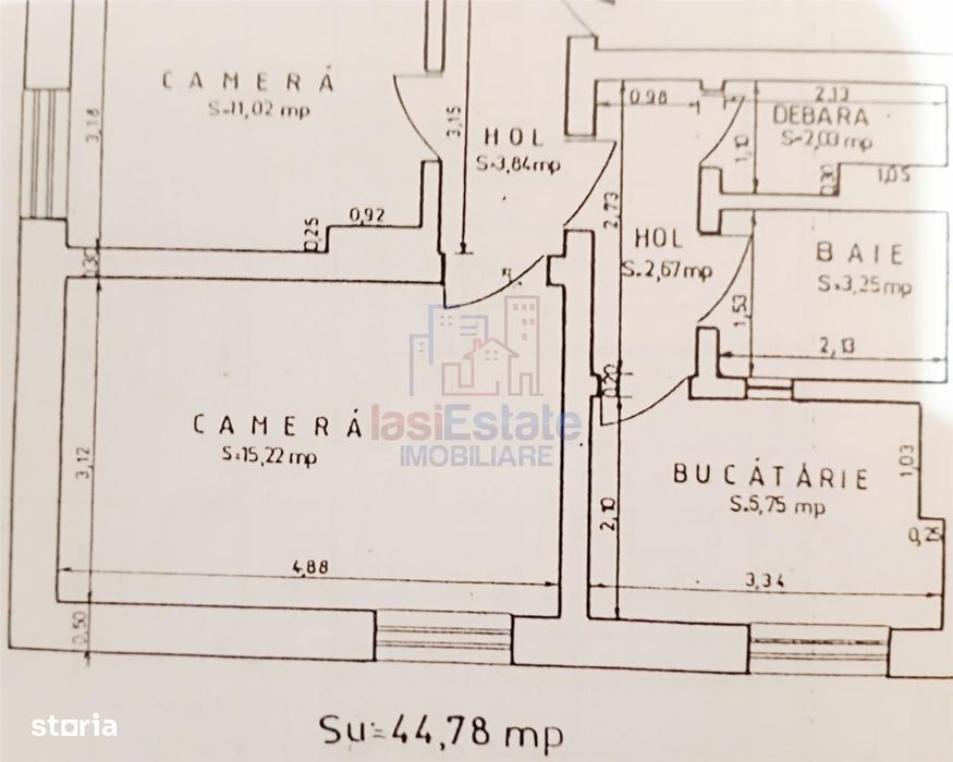 Schimb apartament  de 2 camere in Copou + diferenta cu casa in Copou