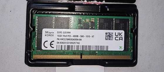 RAM laptop DDR5 16GB SODIMM (16GB x 1) 4800 MHz CL40 Hynix