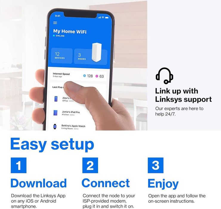 Sistem Wi-Fi Mesh Linksys MX4200-EU AX4200