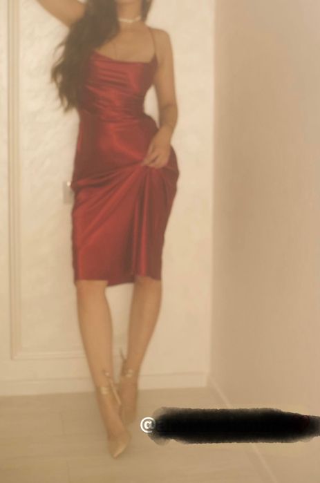 Платье комбинация цвета бургунди