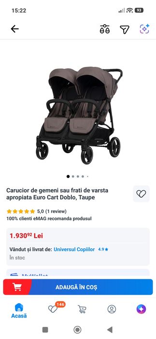 Cărucior gemeni Doblo