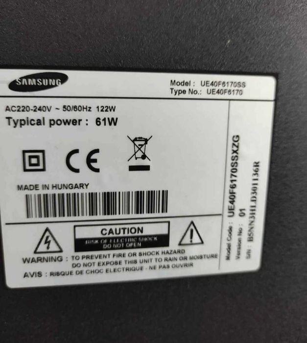 SAMSUNG modUE40F6170SS, LCD 40 Full HD, 3D Перфектно състояние!