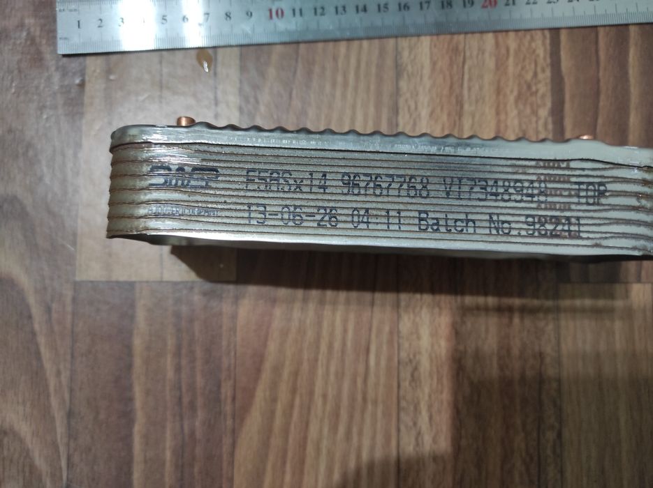 Теплообменник вторичный Viessmann Vitopend 100-w.  14 пластилин.