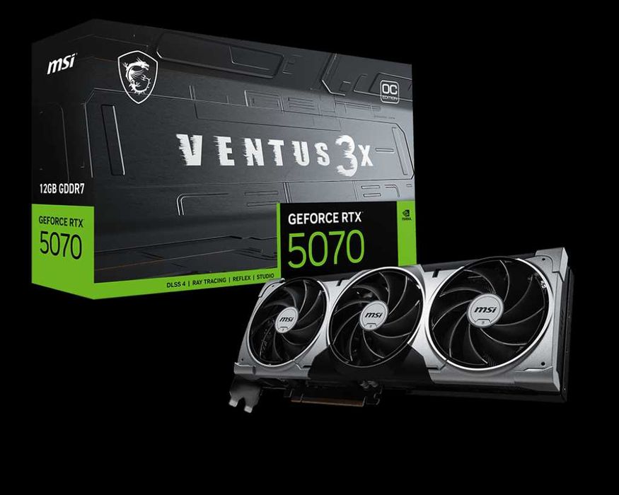 Видеокарта MSI GeForce RTX 5070 12G VENTUS 3X OC, 12Gb GDDR7