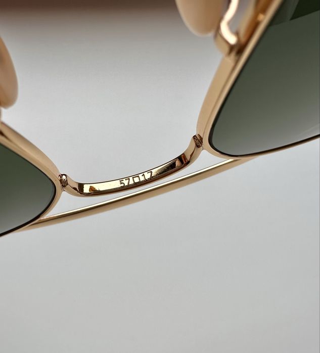 Ray Ban RB3561 Gold Green G15 Aviator 57-17 като нови