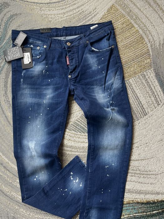 DSQUARED2 - Blue Destroy Denim - Нови дънки размер 36 Slim