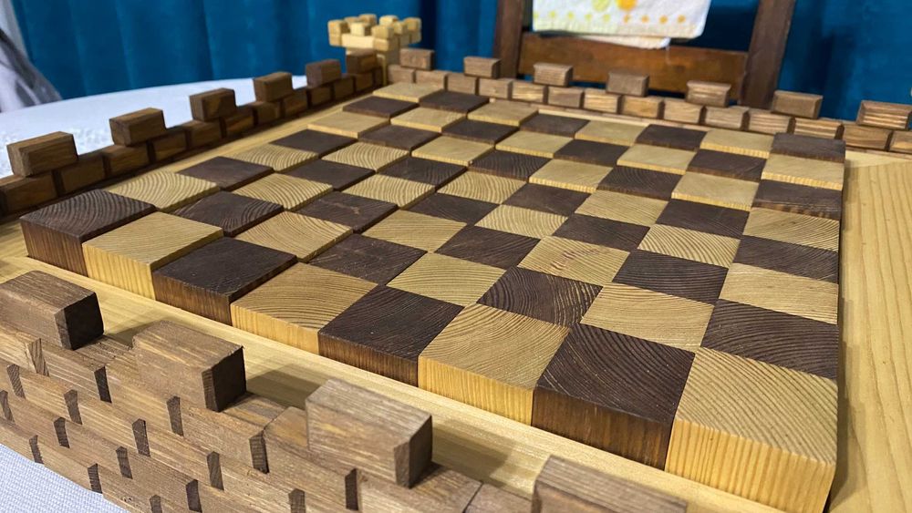 ШАХ дървен, ръчна изработка