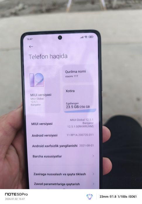 Xiaomi 11 T YAXSHI TELIFON zur ishlaydi