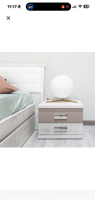 Vand pat dormitor 160x200 cu noptiere si saltea