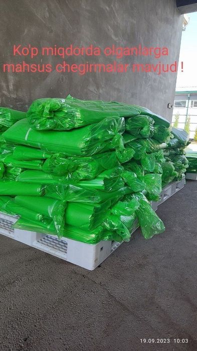 Selofan qoplar bodring, silyos va boshqa qoplar