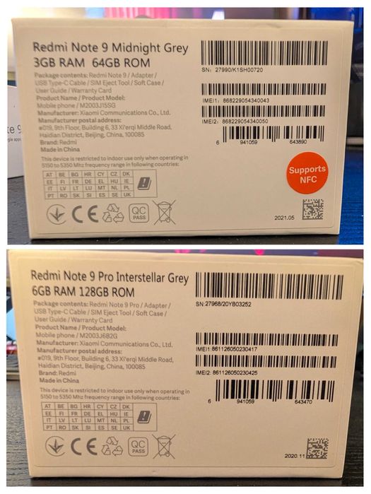 Redmi Note 9/9 Pro