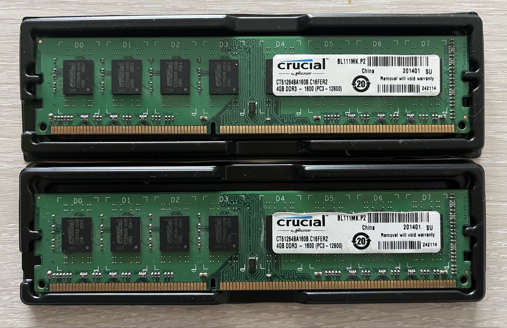 Crucial DDR3 1600Мгц (4gb x 2 Kit)