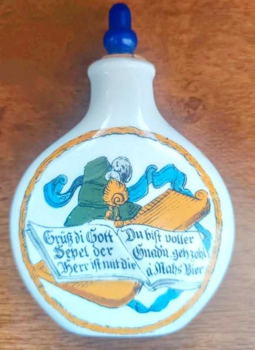 Vând recipient 1900/sticluta parfum decorativ porțelan, dop original,