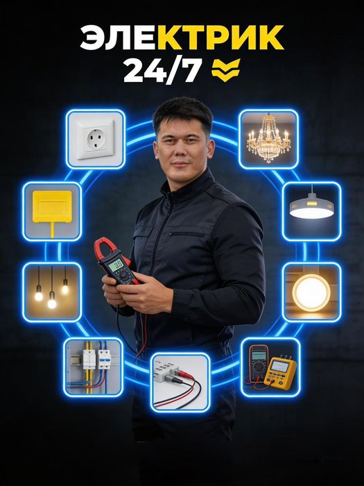 Электрик 24/7 кызмет