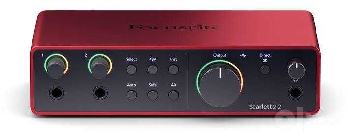 Focusrite Scarlett 2i2 Studio 4th Gen  аудиоинтерфейс 4-го поколения.