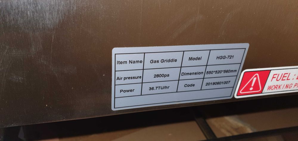 Redus Plita gatit alimentare gaz striata 2 zone 55cm-TRANSPORT GRATUIT