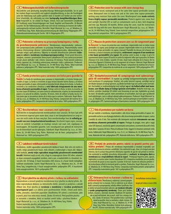 Покривало За Каравана Kegel,Водоустойчиво,UV Защита,3410мм Воден Стълб